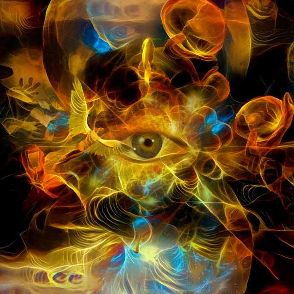Angels and All seeing Eye by Bruce Rolff
